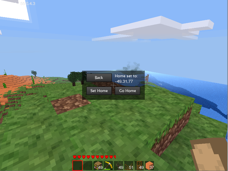 Mod Home Gui Home Gui Set And Go Home Using Inventory Minetest Forums